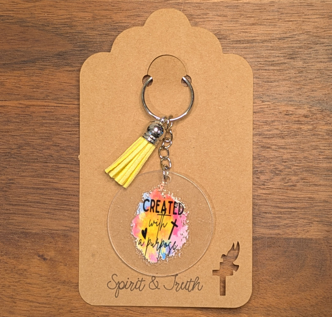 Created With A Purpose Acrylic Keychain