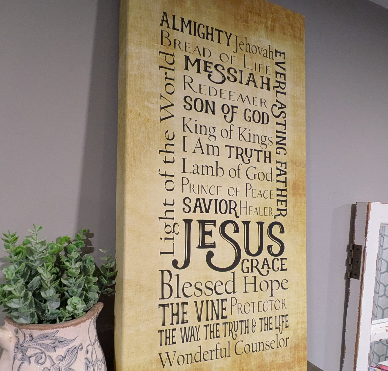 Names of Jesus 12" x 24" Canvas Decor