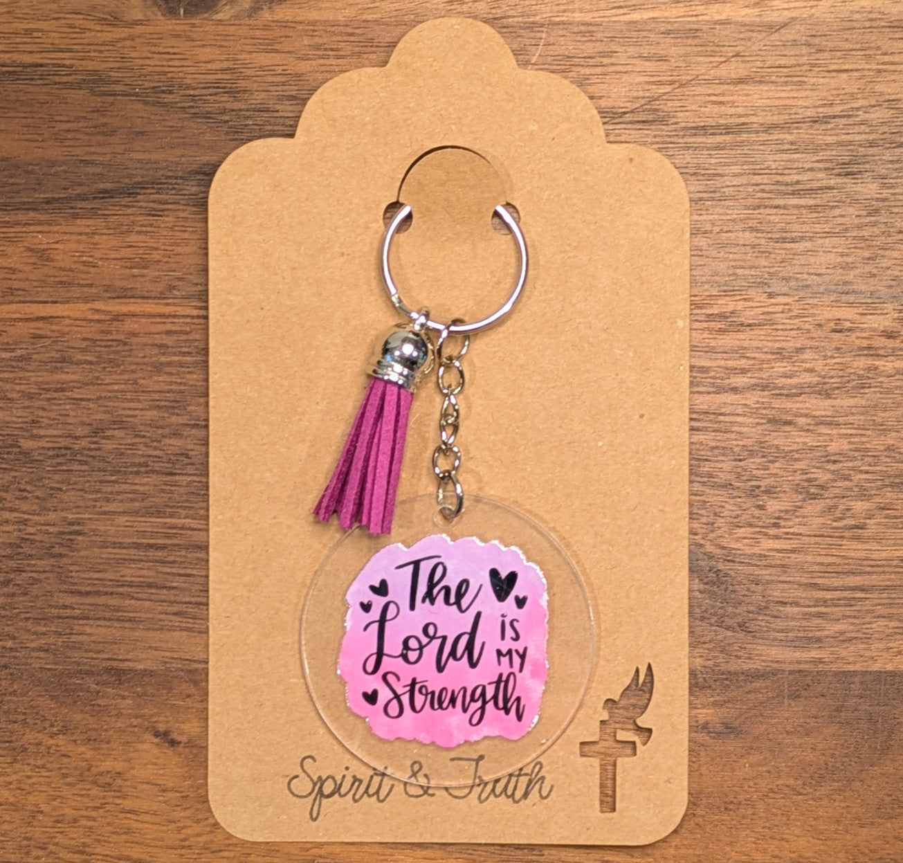 The Lord Is My Strength Acrylic Keychain