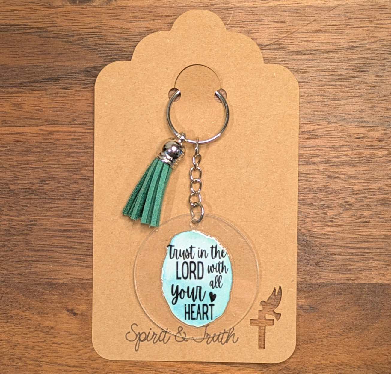 Trust In The Lord With All Your Heart Acrylic Keychain