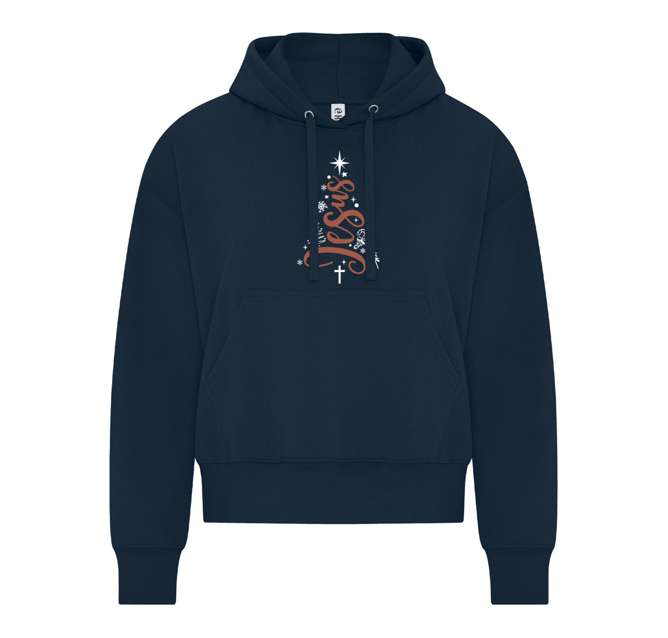 Jesus Christmas Tree Ladies Hoodie