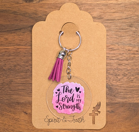 The Lord Is My Strength Acrylic Keychain